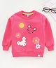 Teddy Full Sleeves Sweatshirt Printed - Pink