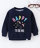 Teddy Full Sleeves Sweatshirt Printed - Navy