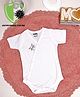 COCOON ORGANICS 100% Organic Kimono Styled Half Sleeves Animal Print Onesie - White