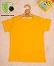COCOON ORGANICS Half Sleeves Solid Anti-Microbial Tee - Yellow