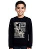 CAVIO Full Sleeves Future Printed Tee - Black