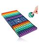 Chocozone Pop Bubble Stress Relieving Silicone Pop It Fidget With Dice - Multicolour