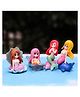 Chocozone Pack of 4 Mirmid Miniature Garden Décor Home Décor Miniature Set Toys for Girls (Sea Shell Mirmid)