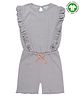 Lilly + Sid Frill Sleeves 100% Organic Cotton Jumpsuit - Grey