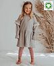 Lilly + Sid 100% Organic Full Sleeves Frock - Grey