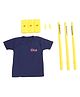 Leemo Cricket Set with T-shirt - Yellow