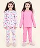 Pspeaches Pack Of 2 Full Sleeves Tee And Pajama Night Suit - Pink