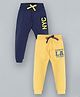 Plum Tree Pack Of 2 Text Print Lounge Pants - Yellow Blue