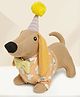 Mi Arcus Knitted Dachshund  Dog Soft Plush Toy Brown - Height 45 Cm