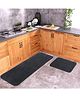 Saralhome Anti Slip Microfiber Mat & Runner  Grey.  40cm x 100cm, 40cm x 50cm