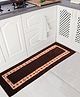 Saralhome Cotton Printed  Runner  Brown. 40cm x 140cm