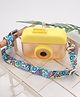 Camera Shaped Straw Sipper with Belt Yellow - 400 ml