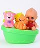 Ratnas Squeezy Babies Bath Toys With Animal Friends - Color & Shape May Vary