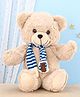 EDU KIDS TOYS Teddy Bear Soft Toy With Scarf Light Brown (Color & Print May vary)-Height 30 cm