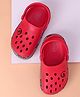 Neoz Casual Clogs Logo Desgin - Red (Button Color May Vary)