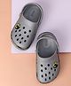 Neoz Casual Clogs Logo Desgin - Grey (Button Color May Vary)
