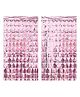 Amfin Square Foil Curtain Birthday Decoration Pink - Pack of 2