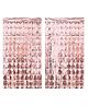 Amfin Square Foil Curtain Birthday Decoration Rose Gold - Pack of 2