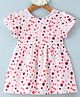 Kookie Kids Short Sleeves Frock Polka Dot Print - White