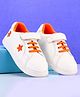 Babyoye Casual Shoes With Velcro Closure - White Orange