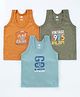 Zero Sleeveless Vests Text Graphic Pack of 3 - Multicolor
