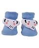Yellow Bee Elephant Anti Skid Socks - Blue