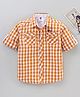 TONYBOY Full Sleeves Checked Shirt - Orange