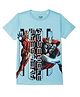 Marvel by Wear Your Mind Half Sleeves Avenger Character Printed Tee - Sky Blue
