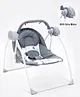 Babyhug Galaxy Electric Swing with Extra Free Motor & Remote - Grey| Automatic & Manual Operation| 3 Swing Speed| Off Timer| Built-in Music & Soothing Vibration| Compact Fold| Safety Harness| Cushion Seat