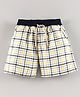 Simply Premium Knee length Shorts Checks - Yellow