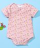 Kookie Kids Short Sleeves Onesie Floral Print - Pink
