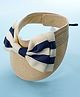 Babyhug Bow Design Straw Hat Beige - Diameter 16 cm