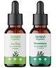 Aravi Organic 100% Pure Tea Tree & Rosemary Essential Oil For Healthy Hair and Skin - For Women & Men (Pack of 2)