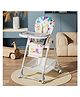R for Rabbit Marshmallow High Chair For Baby, Multiple Recline Position High Chair With 7 Level Height Adjustment And 3-Recline Modes 6 Months To 5 Years (Abstract White)