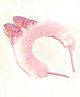 SKD Glitter Bow On Fur Party Hair Band - Pink
