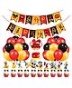 Zyozi Mickey Mouse Theme Birthday Decoration Kit Red Black - Pack of 37