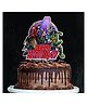Zyozi Avenger Theme Happy Birthday Cake Topper - Blue