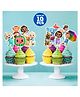 Zyozi Cocomelon Theme Birthday Cupcake Topper Multicolor - Pack of 10