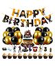 Zyozi Free Fire Theme Birthday Decoration Kit Gold Black - Pack of 37