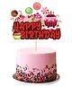ZYOZI Candyland Happy Birthday Cake Topper - Pink