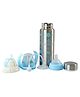 DOMENICO 3 in 1 ThermoSteel Multifunctional Baby Feeding Bottle Blue - 240 ml