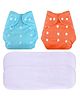 DOMENICO Adjustable Resuable Cloth Diaper Nappies With Wet Free Inserts Pack of 4 (Color May Vary)
