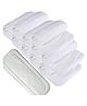 Domenico Reusable Diaper Cloth With Insert Pad Pack of 12 - White