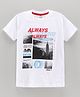 Grab It Half Sleeves Tee Text Print - White