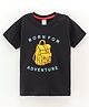 Grab It Half Sleeves Tee Adventure Print - Black