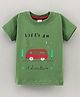 Grab It Half Sleeves Tee Bus Print - Green