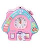 Wishkey House Piggy Bank With Battery Operated Clock Security Lock & Keys - Multicolor