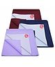 TIDY SLEEP Ultra Absorbent Baby Dry Sheets & Bed Protector Medium Pack of 3 - Maroon Lilac Navy Blue