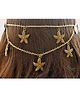 Pretty Ponytails Antique Golden Starfishes Head Chain - Golden
