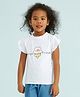 Kookie Kids Cap Sleeves Top Ice Cream Print - White